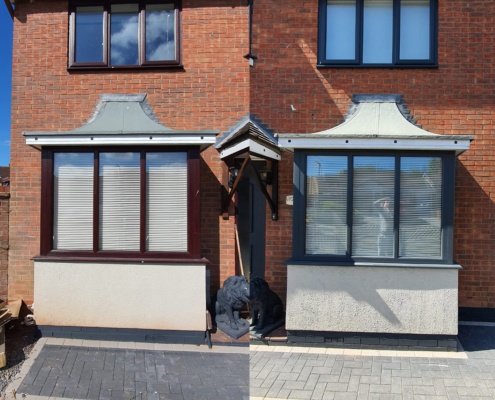 upvc window spraying walsall before and after